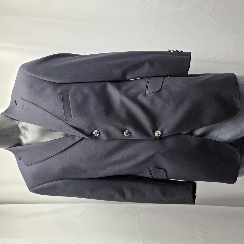 Saks Fifth Avenue Black Sport Coat Made by Samuelsohn 44 L-T